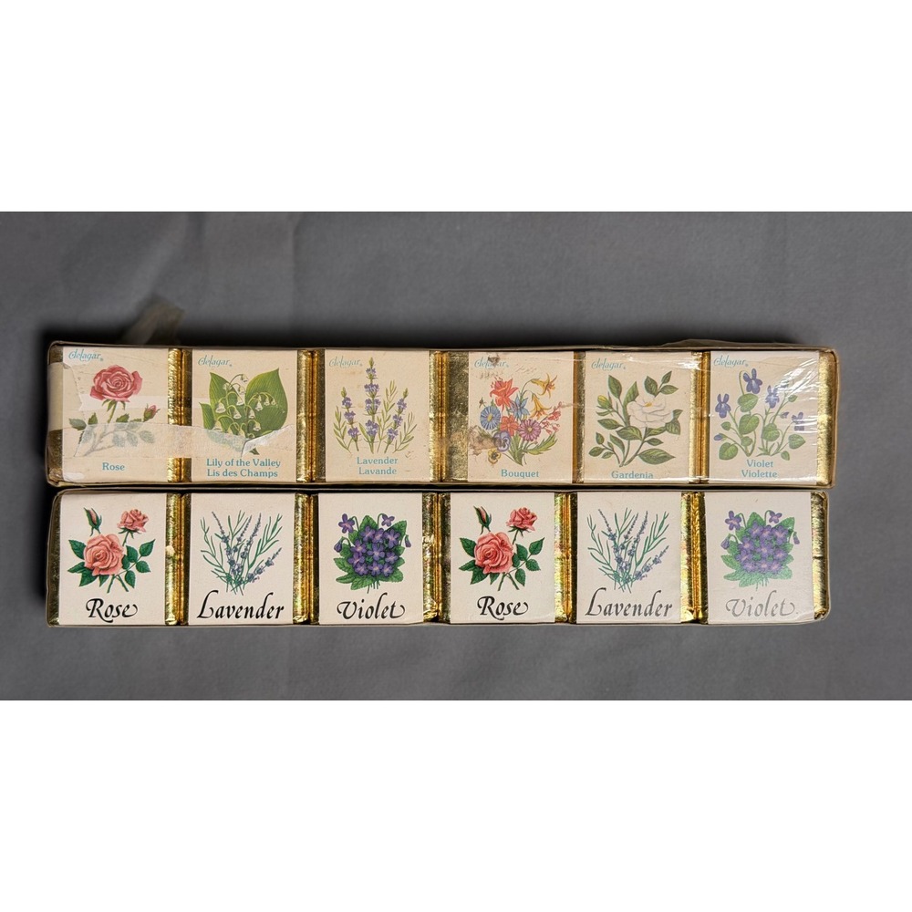 Vintage Delagar Simmette English Bath Cubes Sels De Bain Floral Scents 2 Boxes